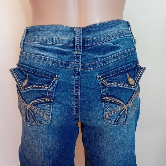 Teens Juniors No Boundaries‎ Denim Bermuda Shorts Embellished Pockets Casual 13 - Picture 9 of 16